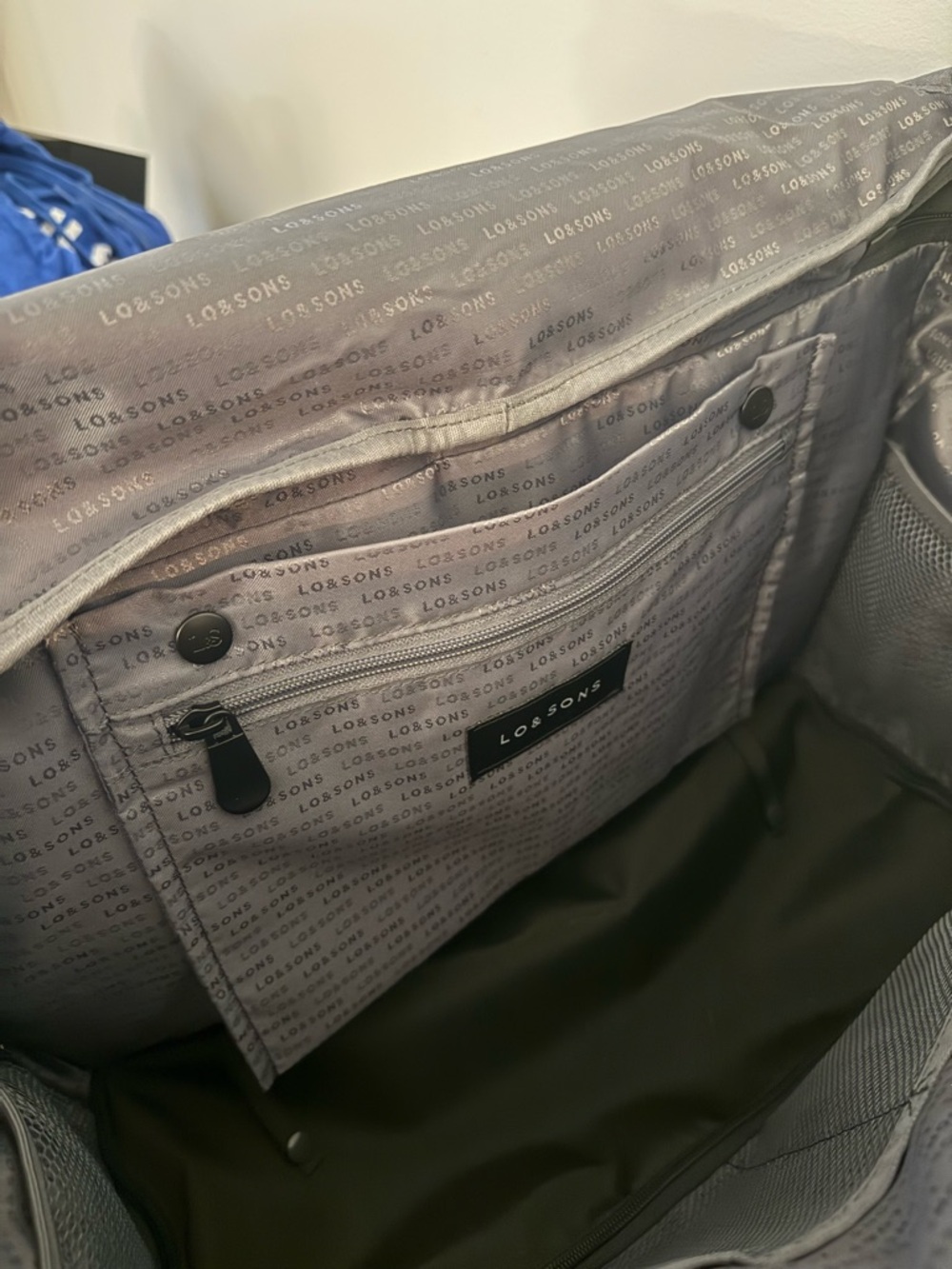 Lo & Sons Olive Green Catalina with Travel Straps and Separate Shoe Compartment - Picture 9 of 16